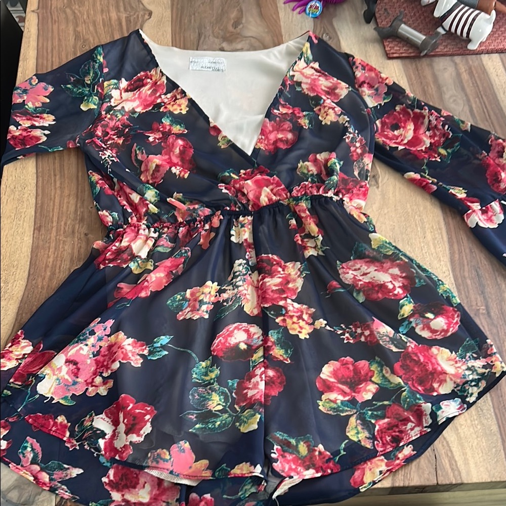 Floral V-Neck Women's Top
